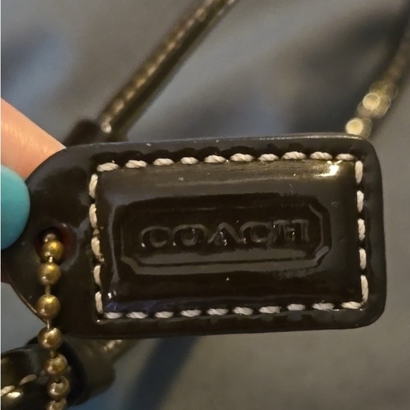 Coach Suede, Leather, and Cow Print Patchwork Wristlet - Picture 4 of 6